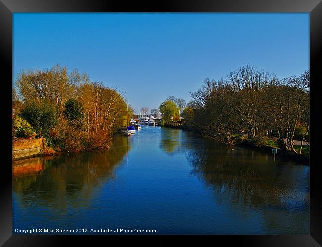 Along the Avon Framed Print by Mike Streeter