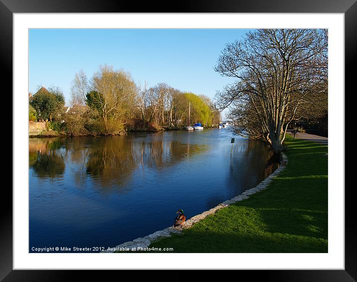 Along the Avon 2 Framed Mounted Print by Mike Streeter