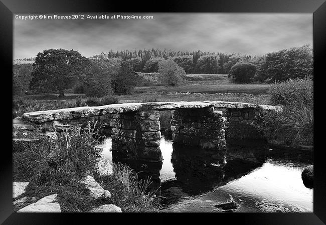 Ancient Dartmoor Bridge Framed Print by kim Reeves