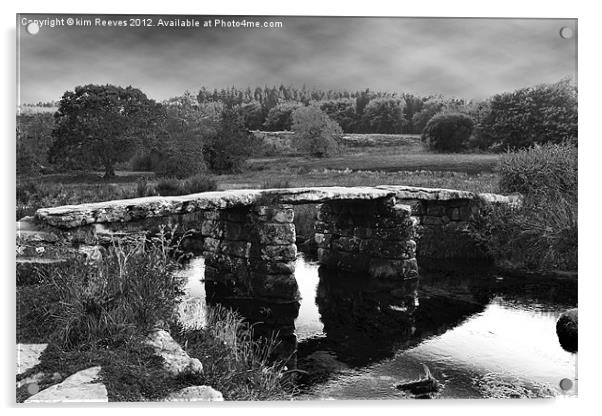 Ancient Dartmoor Bridge Acrylic by kim Reeves