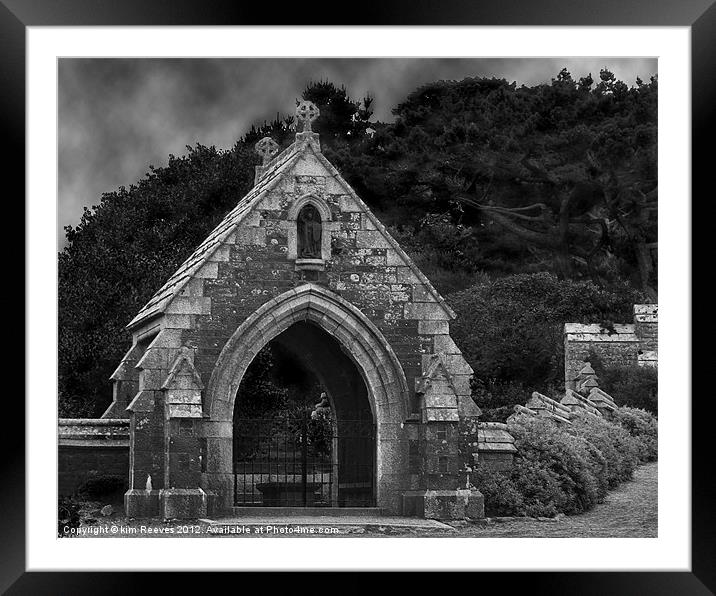 Churchyard At St Michaels Mount Framed Mounted Print by kim Reeves