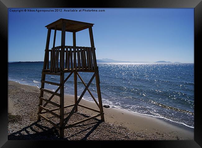 Lifeguard tower Framed Print by Alfani Photography