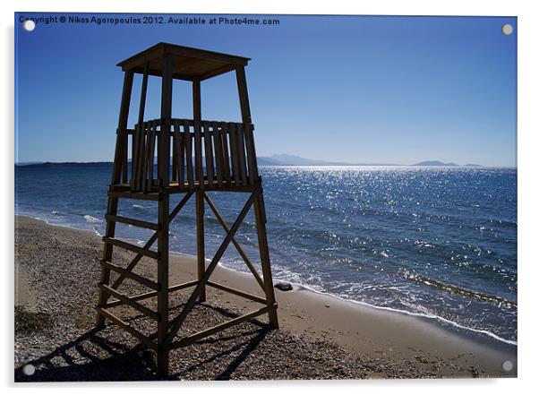 Lifeguard tower Acrylic by Alfani Photography