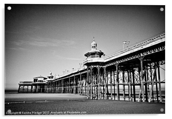 North Pier Blackpool Acrylic by Sandra Pledger