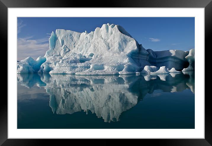 Iceberg reflections  Framed Mounted Print by mark humpage