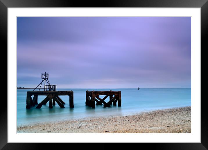 2x Sea Ruins at Eastney Framed Mounted Print by Paul Gordon