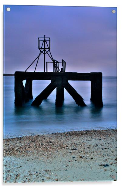 Sea Ruins at Eastney Acrylic by Paul Gordon