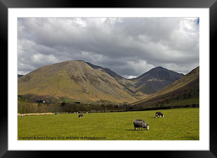 Kirk Fell and Great Gable Framed Mounted Print by David Pringle