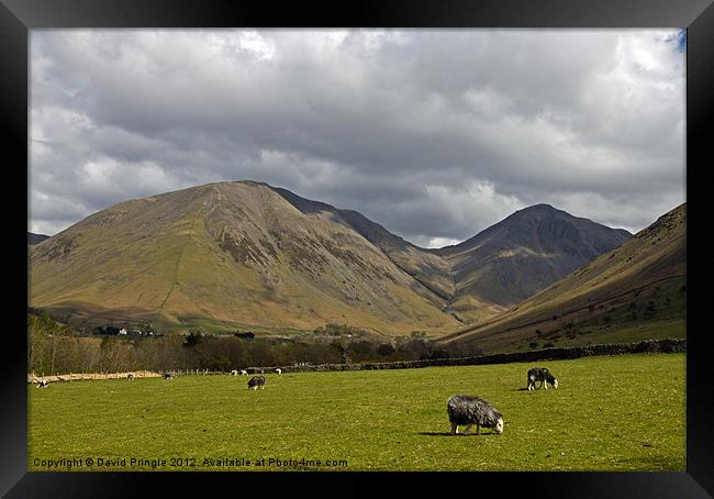 Kirk Fell and Great Gable Framed Print by David Pringle