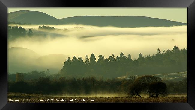 Morning Mist Framed Print by David Hancox