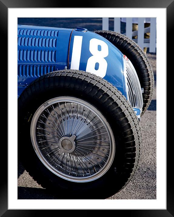 Blue Bugatti Framed Mounted Print by Marc Melander
