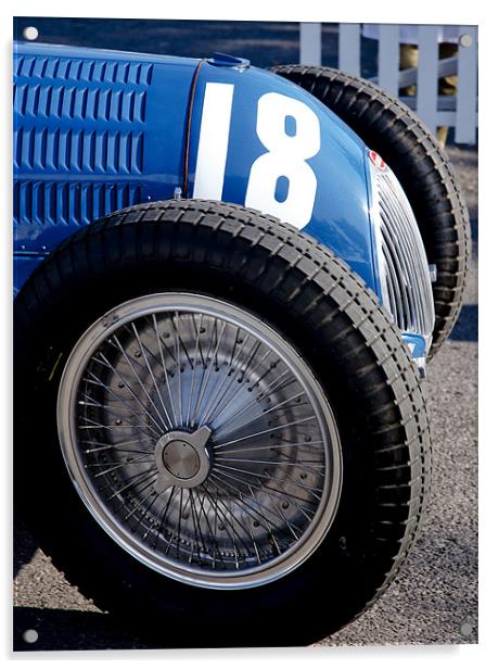 Blue Bugatti Acrylic by Marc Melander