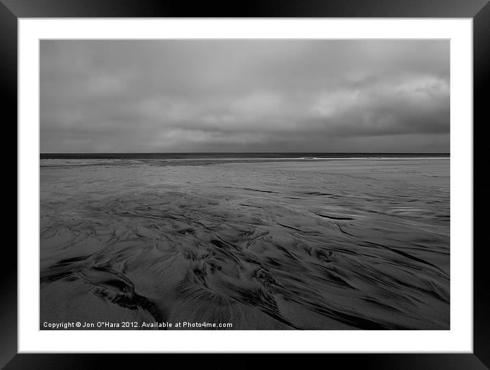 HEBRIDES  GARRY BEACH NORTH TOLSTA 8 Framed Mounted Print by Jon O'Hara