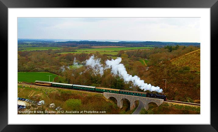Crossing the viaduct. 2 Framed Mounted Print by Mike Streeter