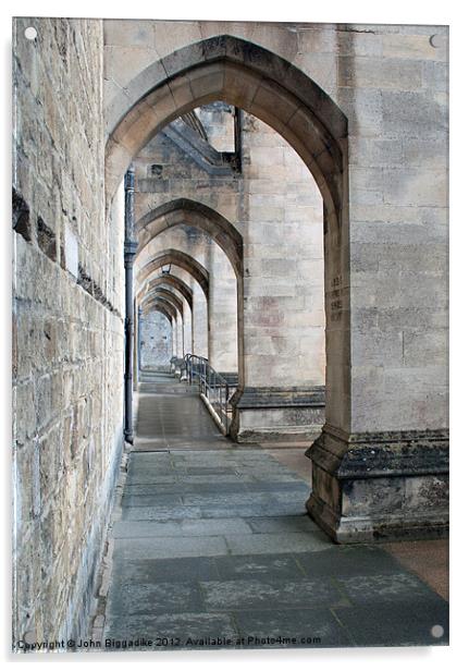 Winchester Cathedral Arches Acrylic by John Biggadike