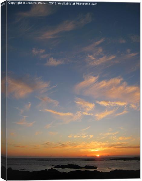 Atlantic sunset Canvas Print by Jennifer Henderson