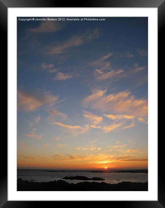 Atlantic sunset Framed Mounted Print by Jennifer Henderson