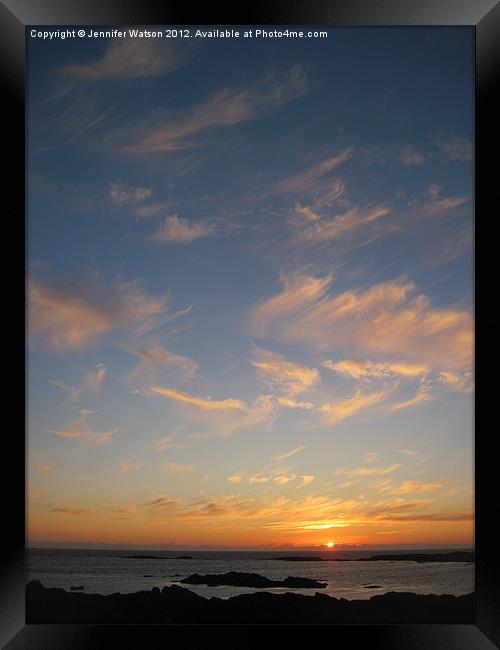 Atlantic sunset Framed Print by Jennifer Henderson