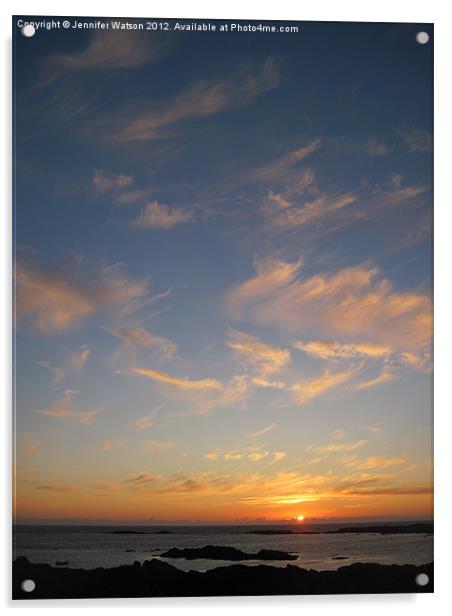 Atlantic sunset Acrylic by Jennifer Henderson