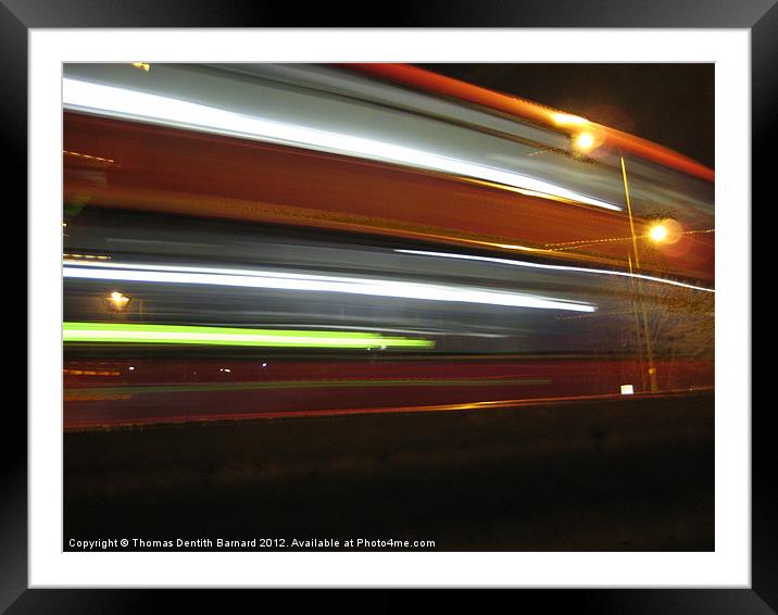 Nightime Rushing Framed Mounted Print by Thomas Dentith Barnard