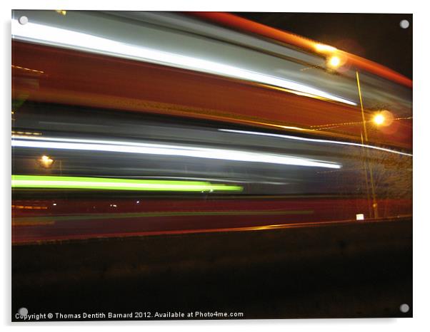 Nightime Rushing Acrylic by Thomas Dentith Barnard