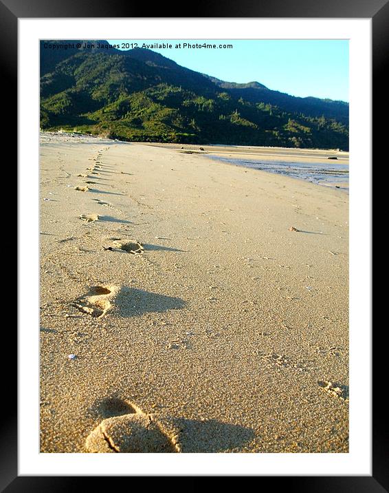 Footprints Framed Mounted Print by Jon Jaques
