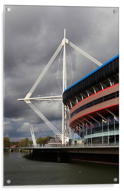Millennium Stadium Acrylic by Gail Johnson