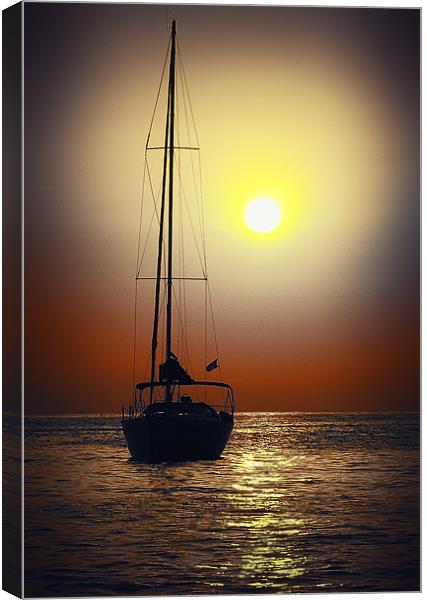 Cafe Del Mar- At Sunset..... Canvas Print by martin kimberley
