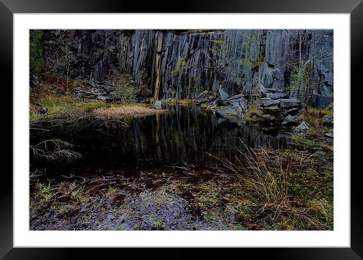 Rock face Framed Mounted Print by nick pautrat