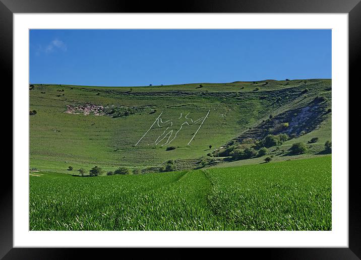 The Long Man of Wilmington Framed Mounted Print by Phil Clements