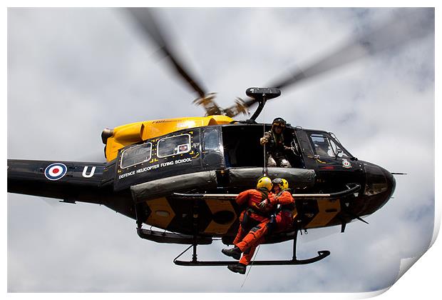Griffin search and rescue helicopter Print by Gail Johnson