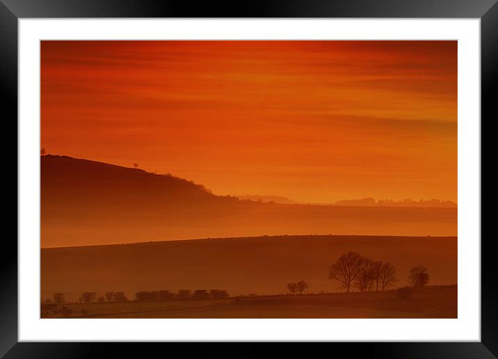Over the hills....and far away Framed Mounted Print by mark leader