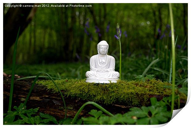 Meditating Buddha Print by camera man