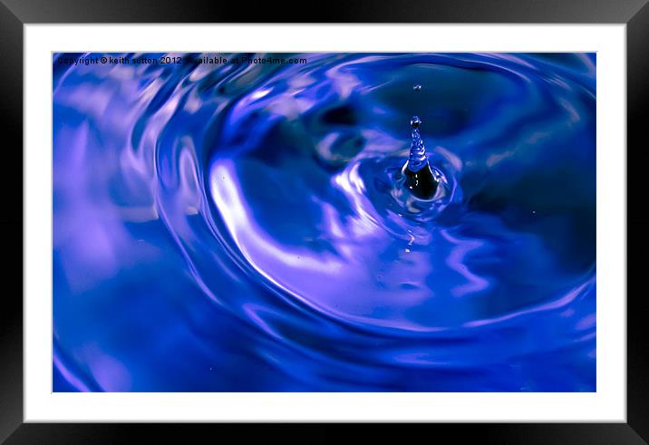 blue Framed Mounted Print by keith sutton