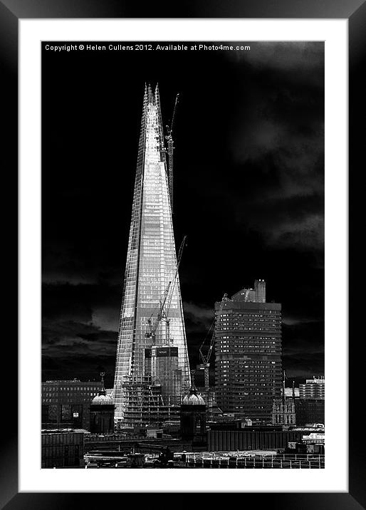 THE SHARD Framed Mounted Print by Helen Cullens
