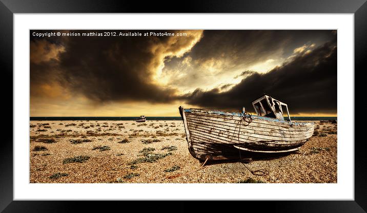 enhanced colour at dungeness Framed Mounted Print by meirion matthias