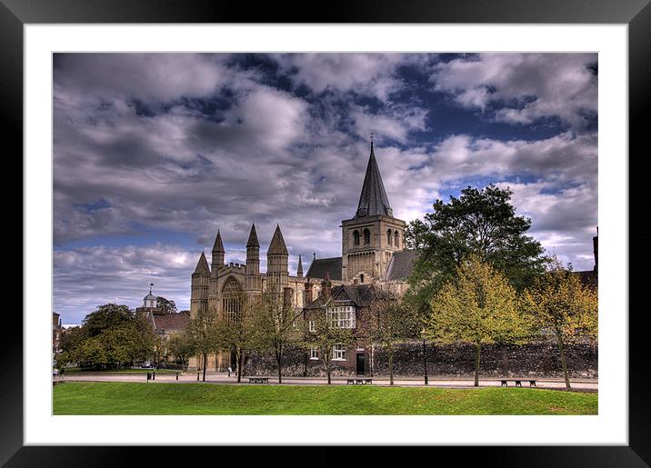 Rochester Cathedral Framed Mounted Print by Brian Fuller