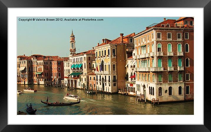 Grand Canal Framed Mounted Print by Valerie Brown