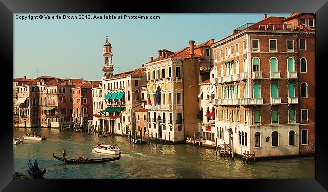 Grand Canal Framed Print by Valerie Brown