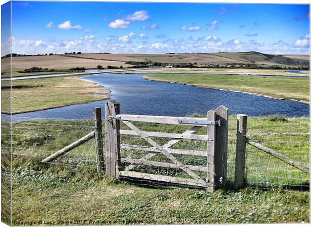 The Meandering Cuckmere Haven Canvas Print by Lucy Steele