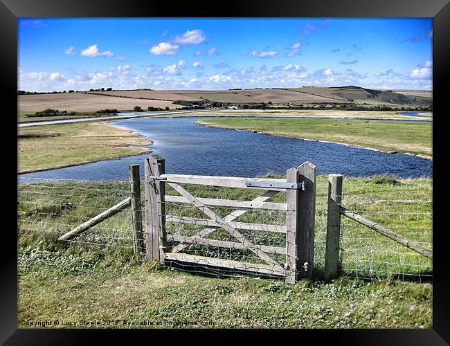 The Meandering Cuckmere Haven Framed Print by Lucy Steele