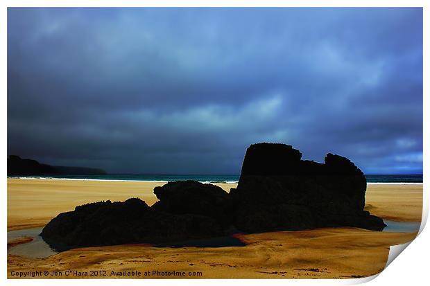 HEBRIDES  GARRY BEACH NORTH TOLSTA 45 Print by Jon O'Hara