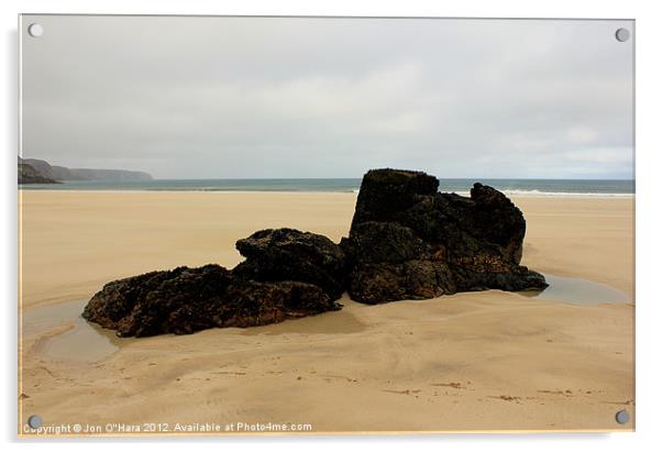 HEBRIDES  GARRY BEACH NORTH TOLSTA 48 Acrylic by Jon O'Hara