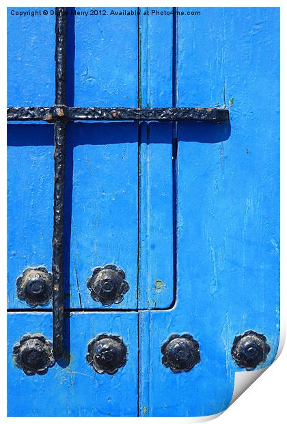 Blue door Print by Digby Merry