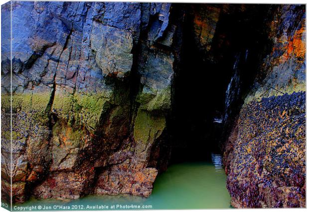 HEBRIDES RAINBOW CAVE OF WATER 2 Canvas Print by Jon O'Hara