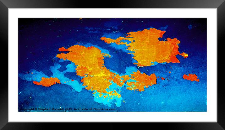 Pangea Framed Mounted Print by Stephen Maxwell