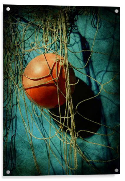 nets and buoy Acrylic by Heather Newton