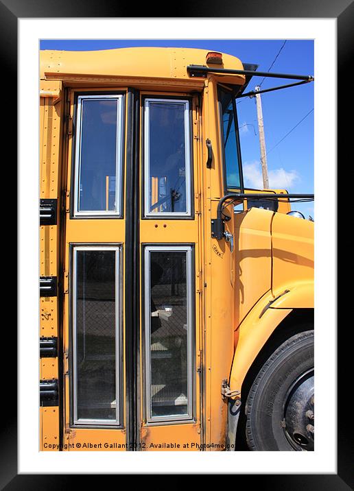Schoolbus Framed Mounted Print by Albert Gallant