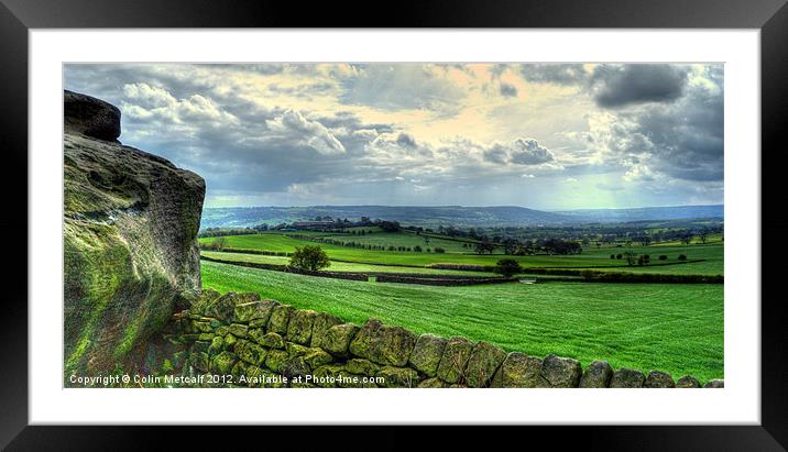 View from Almscliff Crag #1 Framed Mounted Print by Colin Metcalf