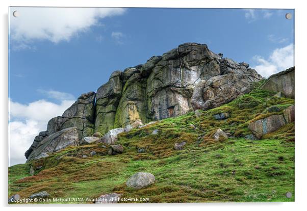 Almscliff Crag #3 Acrylic by Colin Metcalf